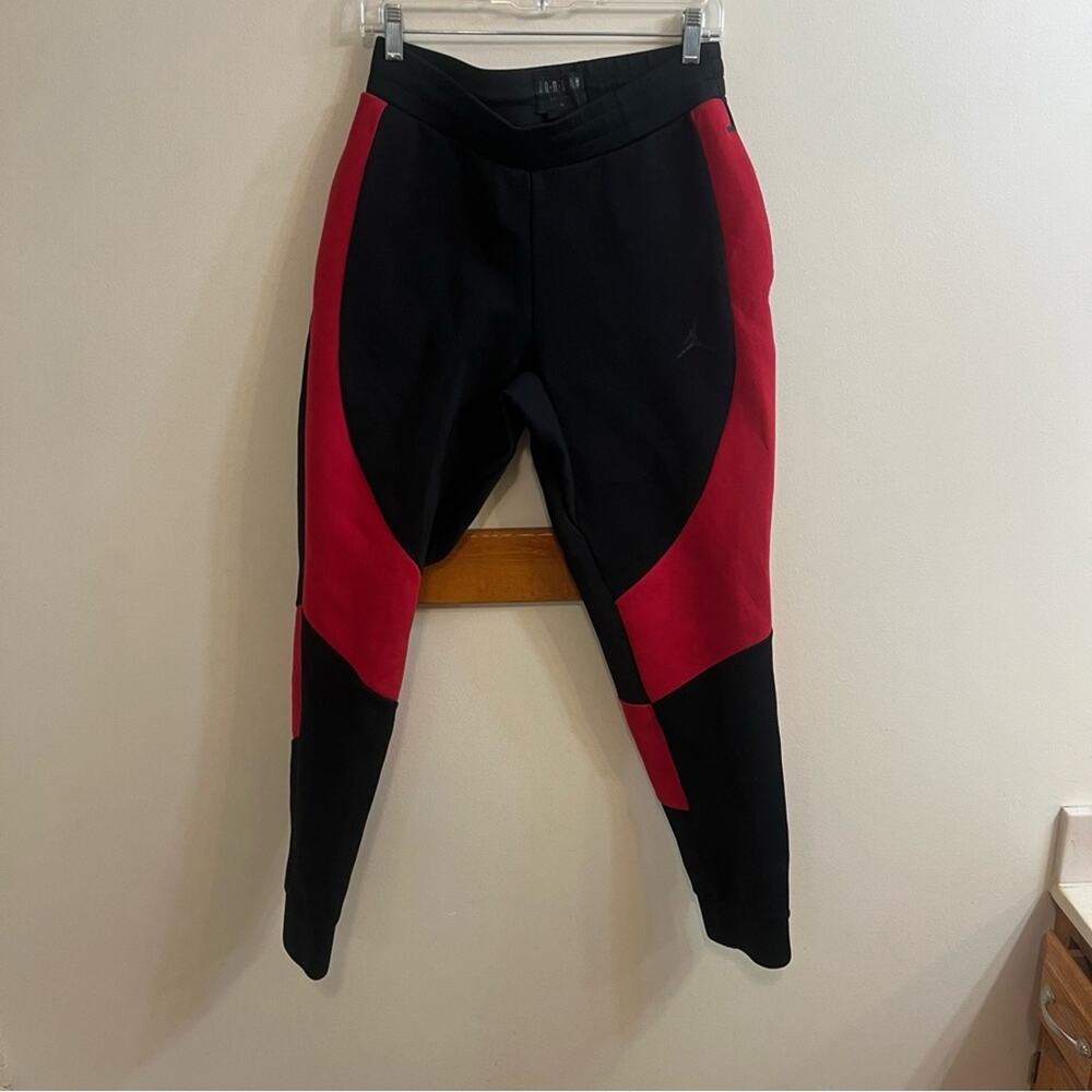 Nike Air Jordan 1 Wings Pants Tech Men Sz Medium Black Red 879499-013 Streetwear